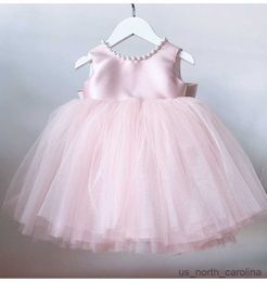 Girl's Dresses Baby Girl Dresses Elegant Big Bow Princess Dress for Girls Birthday Party Wedding Backless Fluffy Gown Clothes R230816