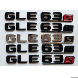 Chrome Black Letters Number Trunk Badges Emblems Emblem Badge Sticker for Mercedes Benz W166 C292 SUV GLE63s GLE63 S AMG242q