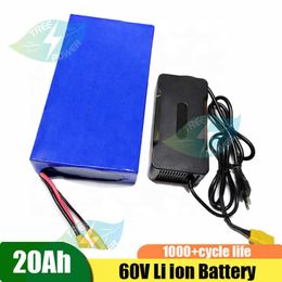 60V 20Ah 21700 lithium battery pack 16S4P with built-in BMS high-power electric bicycle motorcycle scooter battery