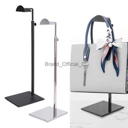 Handbag Display Stand Adjustable Polished Height Metal Hanging Bag Holder Rack Organiser Storage Shelf for Tabletop Retail x0816