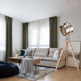 Floor Lamps Nordic Industrial Wind Lamp Tripod Searchlight Living Room Personality Creative Golden