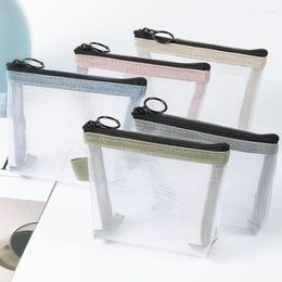 Storage Bags Cute Transparent Coin Purse Women Mini Gauze Card Holder Small Wallet Pouch Daily Bag Kawaii Girls Clutch