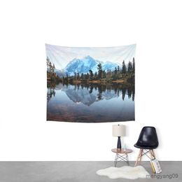 Tapestries Scenic Mountain Tapestry Wall Hanging Home Bedroom Decor Bedspread Beach Mat Blanket Mat Dorm Decor R230816