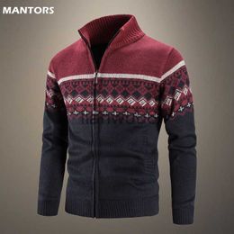 Men's Sweaters 2023 Men Sweater Casual Sweatshirt Jacquard Zip Polo Sweater Cardigan Jacket Men Winter Mock Neck Sweater Pullover Mens Clothes J230806