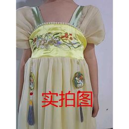 Girl's Dresses Children's Hanfu Princess Style Spring/Summer Ancient Chinese Style Embroidery Dress Baby Girl Tang Dress