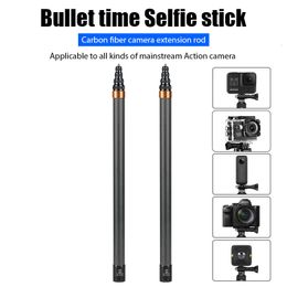 Selfie Monopods For Insta360 X3 Accessories 290CM Carbon Fibre Stick for DJI Action 43 Sports Camera Super Long 230816