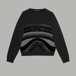 Autumn and Winter 100% Cotton Printed Terry Long Sleeve Men's Round Neck Sweater Unisex Round Neck OS Drop Shoulder Style j9-55