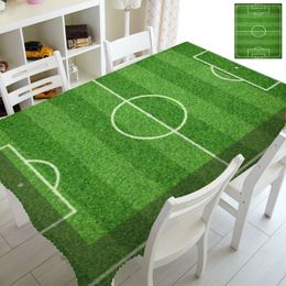 Table Cloth Grass Football Field Printing Rectangular Tablecloths for Table Party Decoration Waterproof Anti-stain Tablecloth Tables Cover 230815