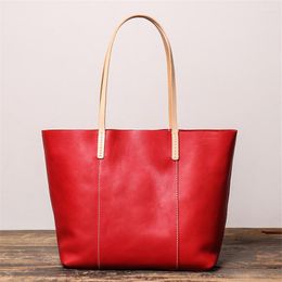 Evening Bags Nesitu Highend A4 Casual Red Blue Black Soft Genuine Leather Women's Handbag Shoulder Fashion Female Tote M07175