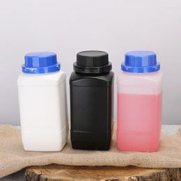 Storage Bottles Empty 1000ML Plastic Bottle With Inner And Outer Lid Wide Mouth Container For Powder Reagent Leakproof 4PCS
