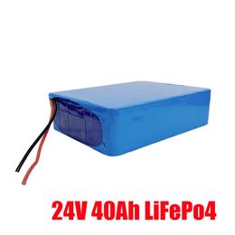 24V 40AH Lithium lifepo4 Battery Pack with BMS for electric scooter + 5A charger