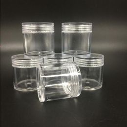 10 ML Size Plastic Pot Jars Empty Clear Refillable Cosmetic Containers for Eyshadow Makeup Nail Powder Sample Kvnxa