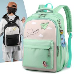 Backpacks Children's Backpack Large Capacity Student Schoolbag Cartoon Cute Princess Bag Boys and Girls Nylon Waterproof Backpack 230816