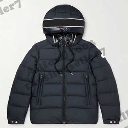 M Designer Hat Zipper Hidden Letter Mens Down Jacket Arm Badge Hooded Puffer Jackets Hot Winter Warm Coat Outwear Black Parkas Size 1-5