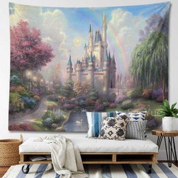 Tapestries SepYue wall tapestry wall hanging family room decoration wall decoration hippie landscape fairyland printed tapestry