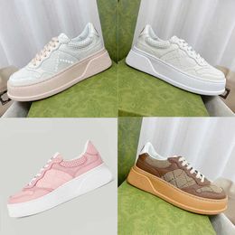 Tasarımcı Kadınlar Dantel Up Sneaker Retro Kabartmalı Moda Deri Platform Spor Sneaker Çok Volorlu Orijinal Nakış Erkekler Klasik Günlük Açık Ayakkabı Kutusu No334