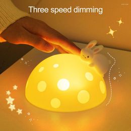 Night Lights Cartoon Lamp Dimmable Soft Lighting LED Bedside Eye Protection Rechargeable Baby Sleeping Light Bedroom Supply