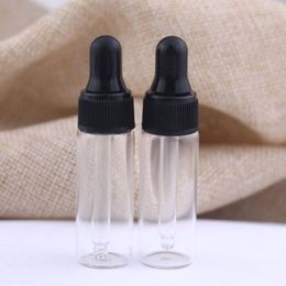 5ml 1/6oz Refillable Clear Glass Essential Oil Bottles Eye Dropper Vials Perfume Cosmetic Liquid Container Containers Jars with Eye Dro Avrf