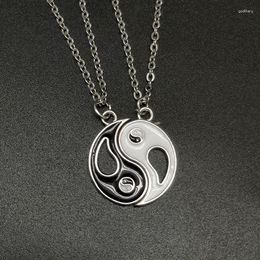 Pendant Necklaces INS Harajuku Wind Street Soil Cool Taiji Vegetarian Necklace Couple Detachable Pendants Jewelry Men And The Influx Of