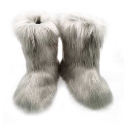 Boots Snow Boots Women Winter 2023 Luxury Fluffy Fur Soft Comfortable Warm Ski Boots Female Cozy Long Plush Fur Cotton BootsL0816