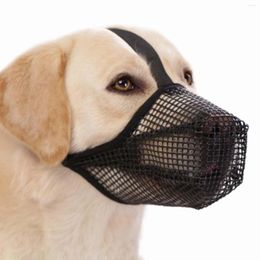 Dog Collars Full-Covered Air Mesh Muzzle Poisoned Protect With Adjustable Straps For Scavenging Licking Biting