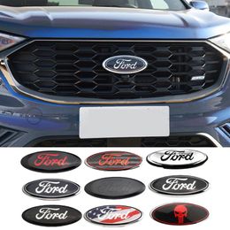 Car Front Grille Hood Emblem Rear Tailgate Trunk Badge Sticker Decal For Ford F150 F250 F350 Edge Explorer Ranger205m