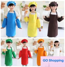 Kids Aprons Pocket Craft Cooking Baking Art Painting Kids Kitchen Dining Bib Children Aprons Kids Aprons Free Shipping