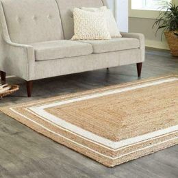 Carpets Natural Jute Rug Handmade Carpet Rectangle Braided 2x12 Feet Home Decor Look Rugs And For Living Room
