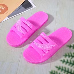 Slipper New summer crystal clear plastic home slippers women's bathroom bath room slip sandals flip flops womens shoes