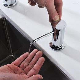 Liquid Soap Dispenser High Quality Household Polished Chrome Kitchen Sink Countertop Pump PP Bottle ABS Sprayer