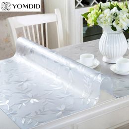 Table Cloth Soft Glass Tablecloth PVC table cloth ClearMatte Oilproof Waterproof Kitchen Dining table cover for table 230815