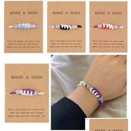 Identification Braided Rope Bracelets For Women Two-Tone Rolled Together Charm Bracelet Original Design Jewelry Friends Gift Drop Deli Dh3Bg