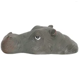 Garden Decorations Hippopotamus Head Statue Water Floating Resin Lawn Decor Yard Decoration Simulation