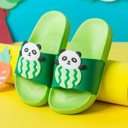 Slipper Summer Cute Watermelon Panda Children Slippers Fruit Non-Slip Light Kids Shoes Home Indoor Slippers Boys Bathroom Shoes