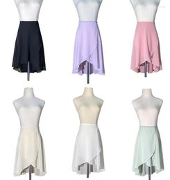 Stage Wear Ballet Leotard Apron Skirt Adult High Quality Daily Practice Dancing Colorful Chiffon Dance Long Women