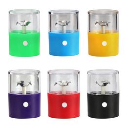 Portable Electric Tobacco Herb Grinder Smoking Accessories USB Cable Charger Crusher Spice Shredder Device Muller Built-in Battery Cell Grinders Wholesale