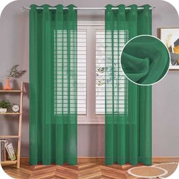 Curtain 300cm Height Moder solid Colour Bedroom Window Sheer Curtains Faux Linen Living Room Tulle Drapes