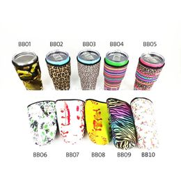 Cup Cover Baseball Softball Cactus Water Bottle Covers Pouch Leopard Print Insulated Sleeve bag Case for 30oz Tumbler