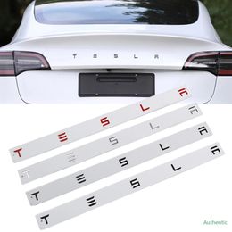 Car Back Trunk Logo Replacement Letters Sticker Replace English alphabet Emblem Stickers For Tesla Model 3 Model X Model S Y290D