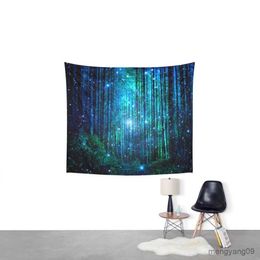 Tapestries Magical Path Forest Printed Tapestry Wall Hanging Coverlet Bedding Sheet Throw Bedspread Living Room Tapestries Dorm Decor R230816