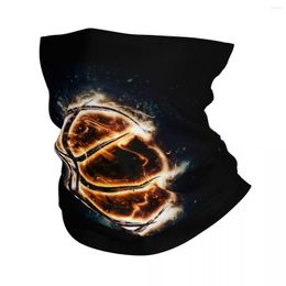 Scarves Burning Basketball Bandana Neck Cover Sports Lover Balaclavas Face Scarf Multifunctional Cycling Hiking For Men Women All Season