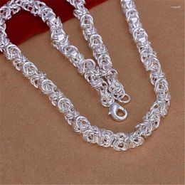 Chains Factory Wholesale High Quality Refined Charm Men Women Silver Color Necklace Fashion Jewelry Wedding Gift