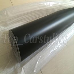 Satin Black Vinyl Car Wrap Film With Air release Matt Black Vinyl For Vehicle Wrapping Covering foil 1 52x20m 5x67ft 215I234S