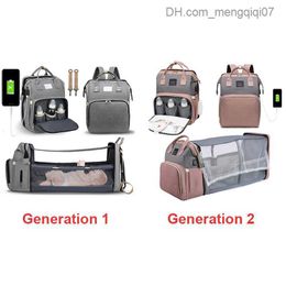 Diaper Bags Folding Mom's Bag Lightweight Folding Baby Bed Large Capacity Baby Backpack Z230817