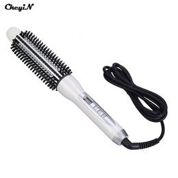 Curling Irons Tourmaline Ceramic Brush Professional Hair Straightening Curly Straightener Home Styling Comb LCD Display 31 230815