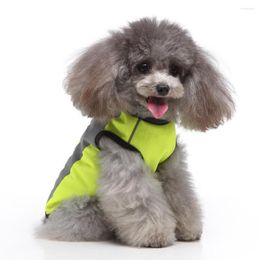 Dog Apparel Pet Glow-In-The-Dark Clothes Night Reflective Clothing Leisure Undershirt Zipper Security