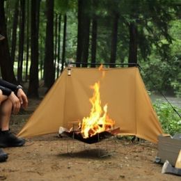 Tents and Shelters Outdoor Windscreen BBQ Flame Retardant Cloth Gas Stove Shelter Camping Campfire Windshield Wind Break Wall 230815