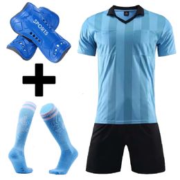 Outdoor T-Shirts Mens referee soccer jerseys set survetement Football Kit judge football uniform tracksuits men's training football shirt set 230815