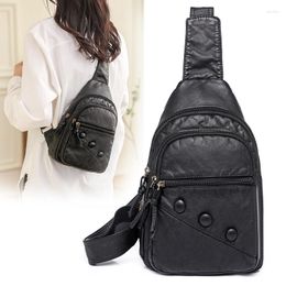 Evening Bags Selling Soft Leather Large Capacity Chest CrossBorder Supply Of Composite Fabric Leisure Shoulder Bag Ladies Backpack Wallet