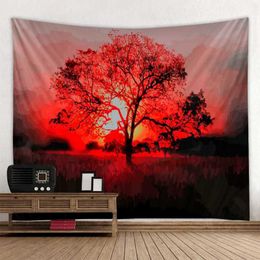 Tapestries Landscape art painting tapestry wall hanging aesthetics room decoration tapestry living room bedroom background wall decoration